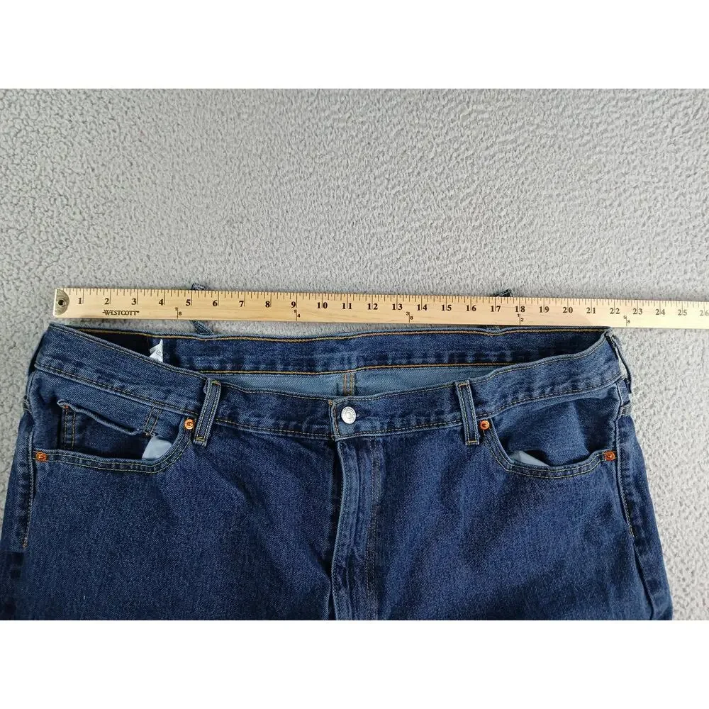 Levis 502 Jeans Mens W48 L30 Blue Denim Straight Leg Cotton Big & Tall